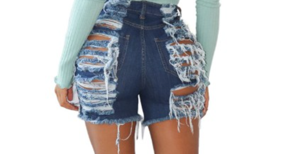 Distressed Denim Shorts